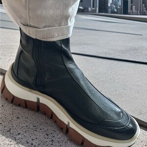 NWOT Chloe Dark Leather Boots with Chunky Sole